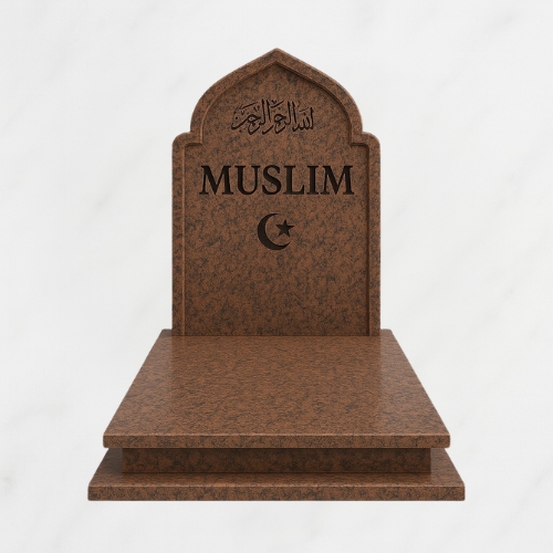 Sacred Heritage – Dark Sandy Red Muslim Gravestone