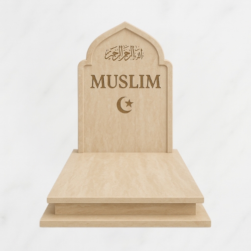 Peaceful Rest – Travertine Muslim Gravestone